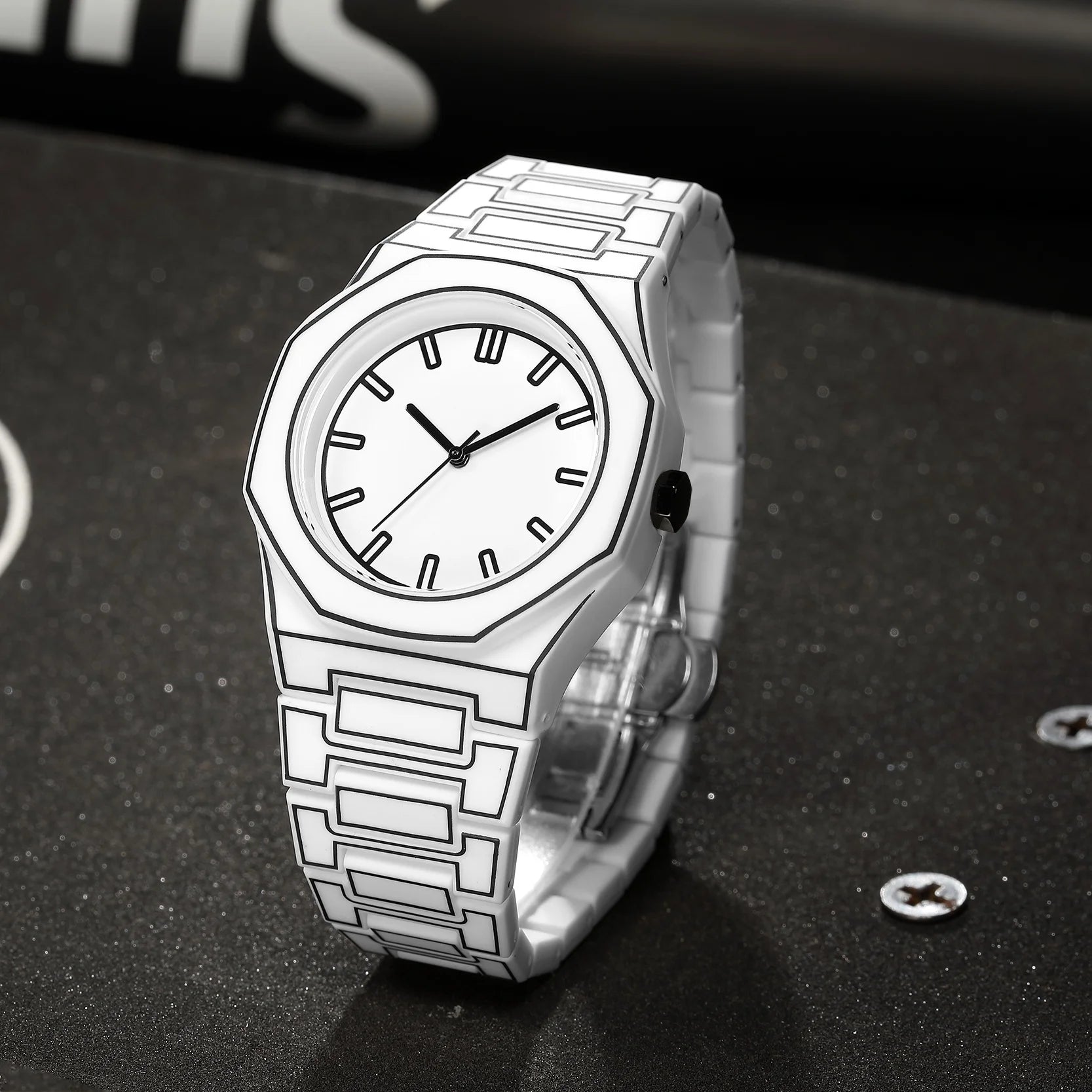 Simple casual men's women's watches, macaroon color quartz watches, round dial quartz watches, suitable for daily life, gifts