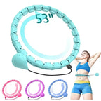 Smart Weighted Hula Hoop For Adults Weight Loss 47 Inch Waist 24 Detachable Links Fitness Hoop For Women And Beginners mbzr