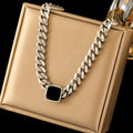 316L Stainless Steel Silver Color Heavy Cuban Chain Necklace For Women Men New Fashion Neck Chain Waterproof Jewelry