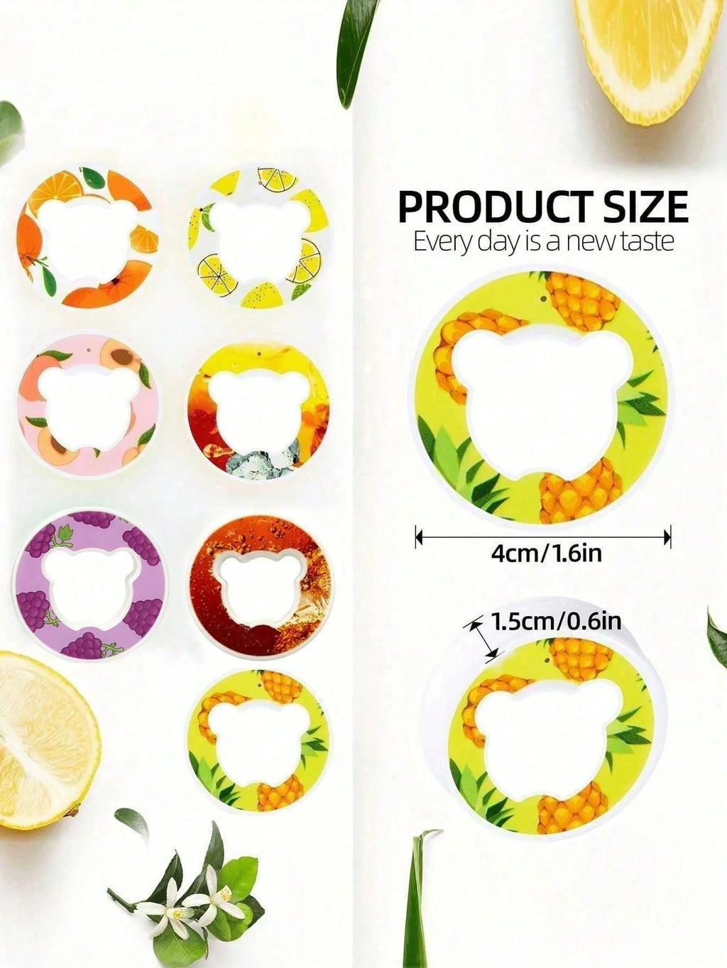 1pc Gradient Air Water Bottle With 1PC Random Bear Shape Scented Flavor Pods Drinks Bottles Outdoor 0 Sugar 0 Calorie Water Cup mbzr