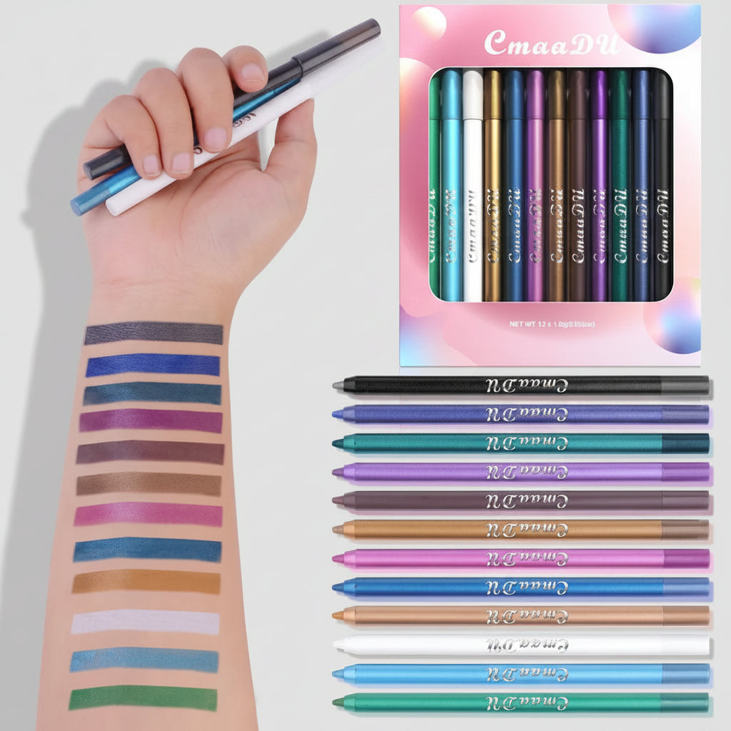 Waterproof Eyeliner Pencil Set A Combination of Multiple Colors Creates The Perfect eye Makeup Shimmering Multi-Color Eyeshadow mbzr