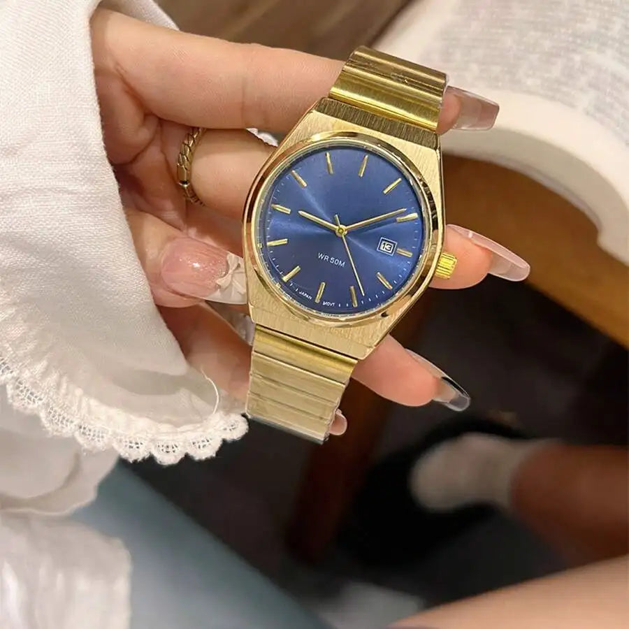 Foreign Trade Quartz Watch With Imported Quartz Movement, European-Style Stainless Steel, Fashionable And Luxurious Men's Watch
