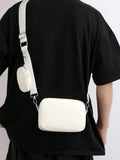 Men's Lightweight Crossbody Bag with Zipper & Slit Pocket