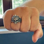 Bold Statement Skull Ring For Men - Solid Steel Vintage Design, Gothic Motorcycle & Punk Rock Jewelry