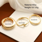 3 bracelets set European and American new high-end sense simple temperament women's bracelet light luxury niche cold wind bracelet bright opening irregular simple wind bracelet