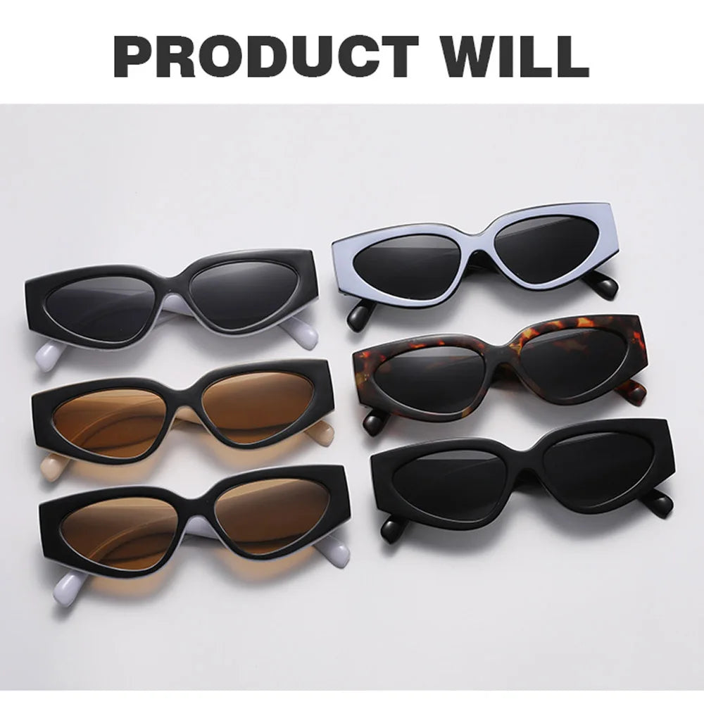 vintage patchwork small cat eye sunglasses women new fashion brand black white gradient sun glasses ladies trendy sexy shades mbzr