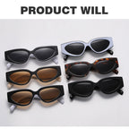 vintage patchwork small cat eye sunglasses women new fashion brand black white gradient sun glasses ladies trendy sexy shades mbzr