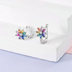 MULA 925 Sterling Silver Earring Stud For Women Fine Jewelry Gift Butterfly Four-leaf Clover Flowers Firefly Zircon Hoop Earring