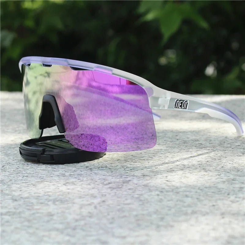 Neon Cycling Glasses Sunglasses for Men Women Sports Riding Running Outdoor Sun Glasses Bike Glasses Bicycle Eyewear Goggles mbzr