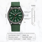 Fashion Mens Watches Luminous Hands Clock Luxury Military Sports Calendar Quartz Wristwatch Men Casual Nylon Watch Reloj Hombre mbzr