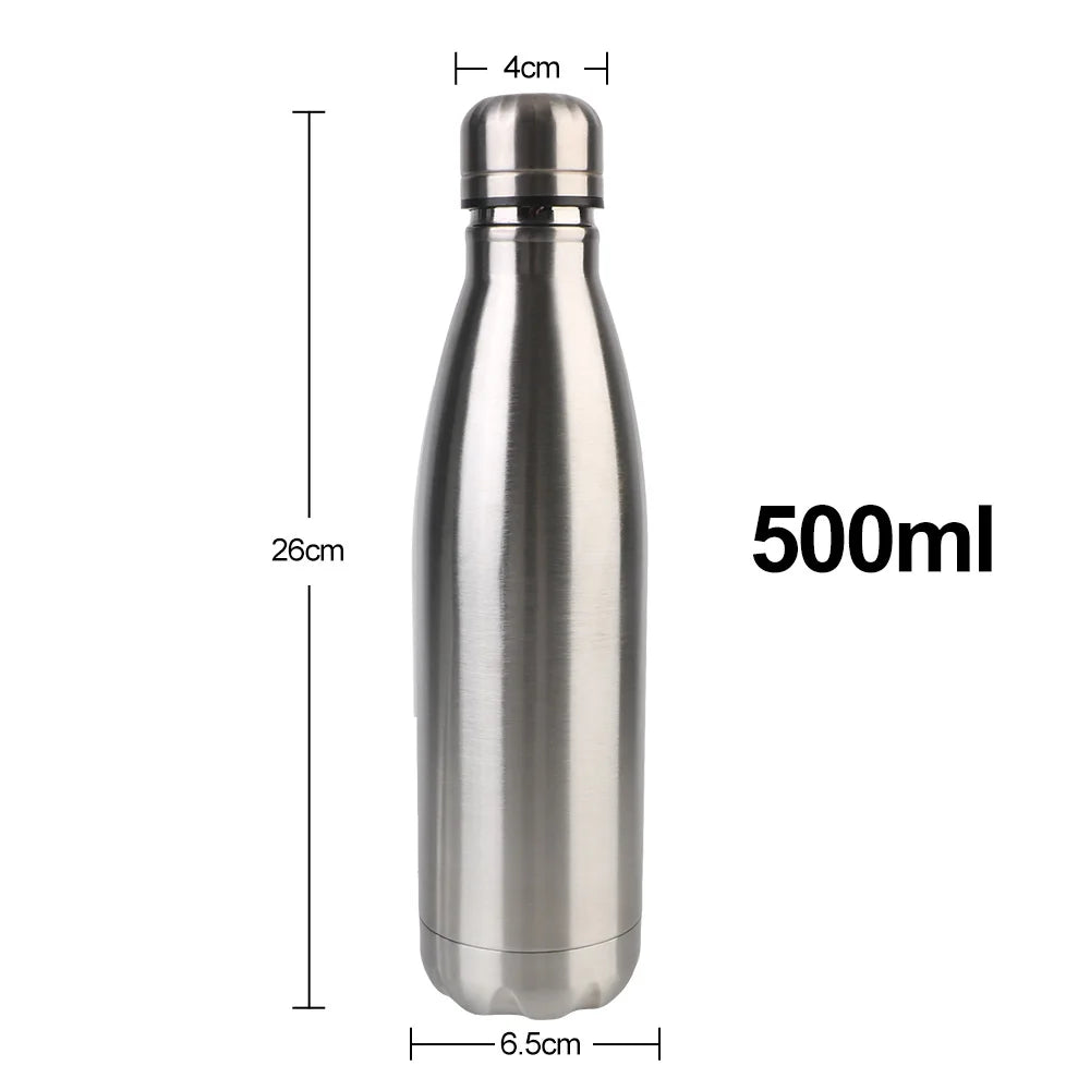 500ml Thermos For Sport Bottles Double-Wall Insulated Vacuum Flask BPA Free Thermos Stainless Steel Water Bottle Cola Water Beer mbzr