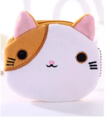 Cartoon Kids Girls Coin Purse Cute Cat Plush Wallet Women Girls Change Purse Bag Mini Money Coin Key Wallets Pouch Children Gift