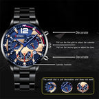 Fashion Mens Stainless Steel Watches Luxury Quartz Wristwatch Calendar Luminous Clock Men Business Casual Watch Reloj Hombre mbzr