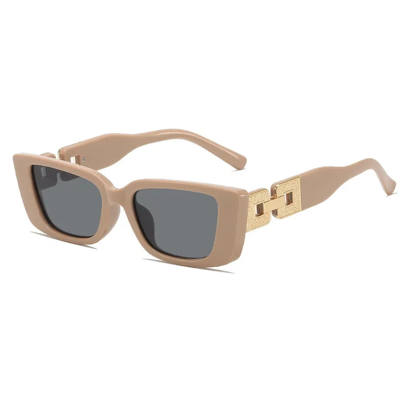 2025 New Narrow Frame Cat Eye Sunglasses Women Fashion Chain Leg Trendy Sunglasses mbzr