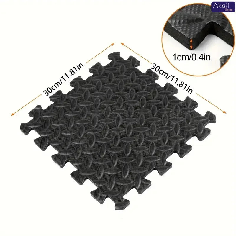 EVA Interlocking Foam Floor Tiles 30x30cm Non-Slip Gym Mat Puzzle Flooring for Home Workout Yoga Equipment Protection 4/16Pcs mbzr