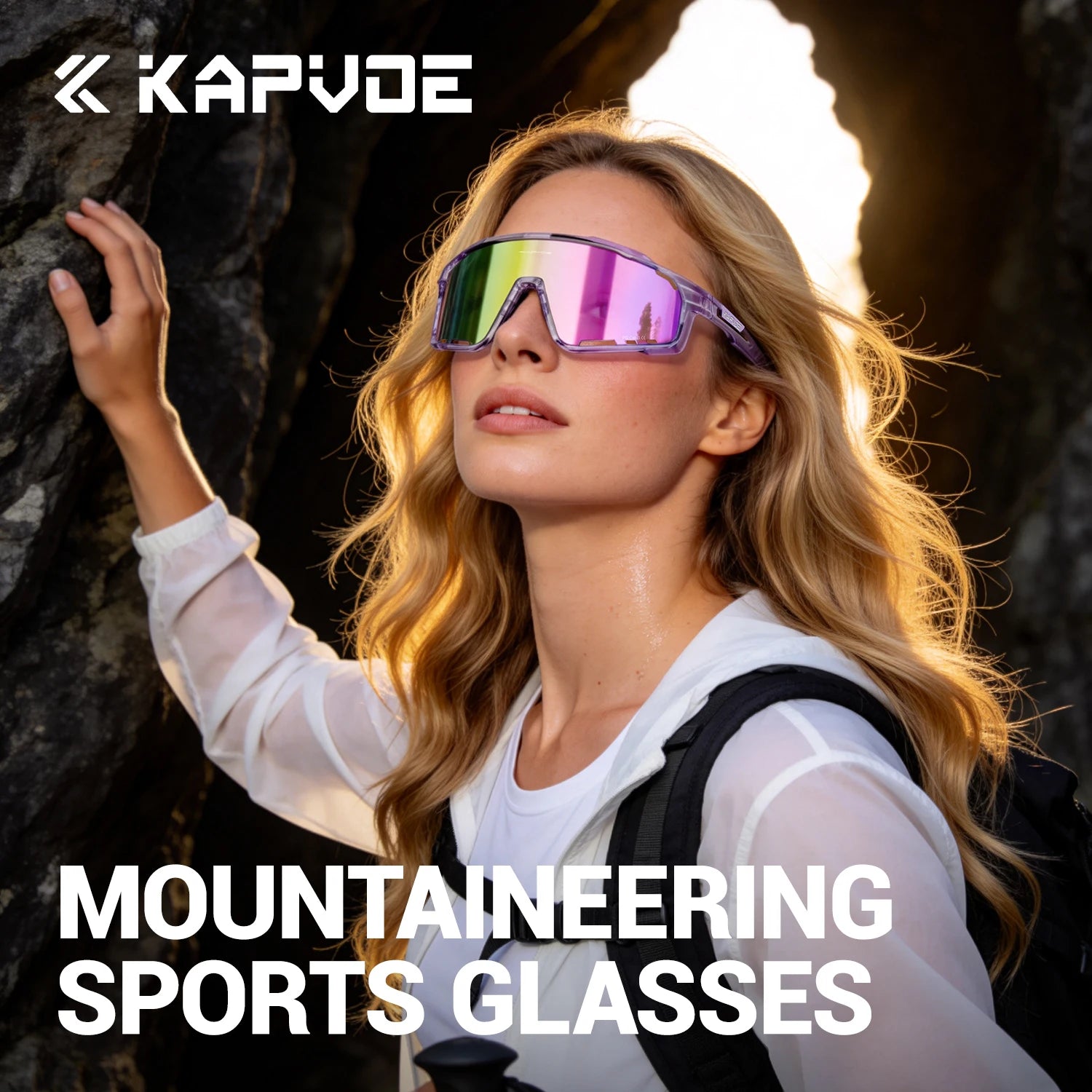 KAPVOE New Outdoor Photochromic Cycling Sunglasses hiking eyewear Men Bike Glasses Sports Mountain Climbing Women MTB Bike Glasses UV400 Pickleball Baseball Tennis Goggles