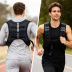 12lb Adjustable Weighted Vest with Reflective Stripes, Workout Vest for Running, Strength Training and Walking mbzr