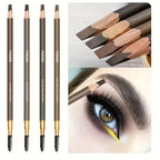 4 Pack Waterproof Eyebrow Pencils - Dual-Ended with Spoolie Brush | Smudge Proof Long Lasting Microblading for Tattooed Brows, S mbzr