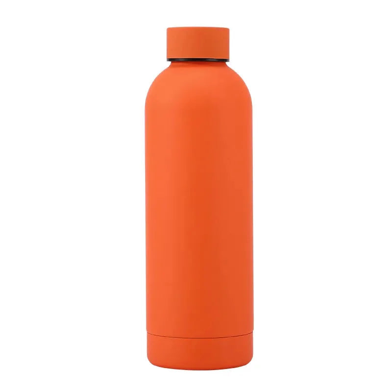 500/750ML Small Mouth Thermos Cup, Outdoor Stainless Steel Bottle, Rubber Paint Sports Kettle, Thickened Double Water Cup mbzr
