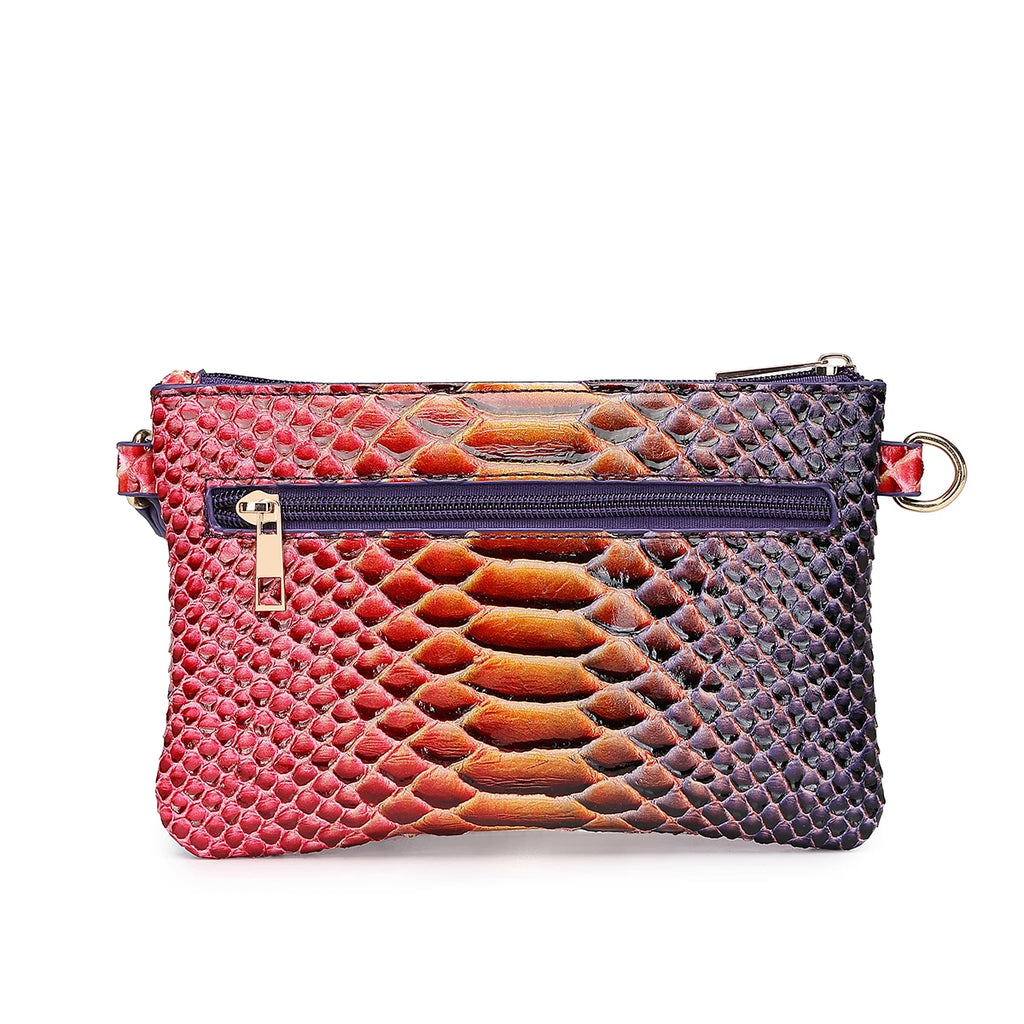 Gradient Embossed Wristlet Clutch Bag, Outdoor Portable Pouch, Lightweight Zipper Wristlet, Daily Hand Purse, Versatile Organizer Bag for Commute, Multi-Pocket Phone Card Holder, Fashionable Pouch for Outdoor Activities mbzr