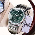 POEDAGAR Luxury Business Men's Watch Stainless Steel Chronograph Date Sport Quartz Man Clock Waterproof Luminous Military Watches For Men mbzr
