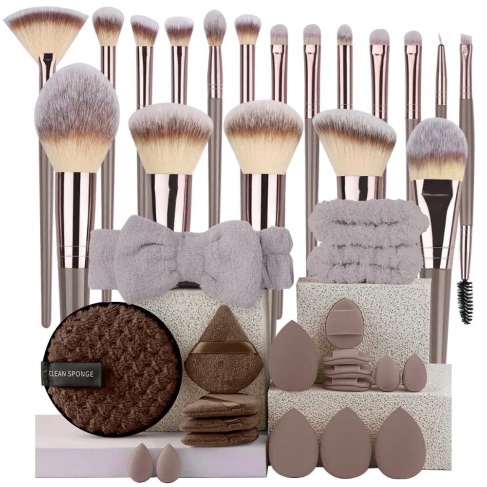 3-20Pcs Premium Makeup Brushes Set Soft Fluffy Beauty Cosmetic Foundation Makeup Brush Eyeshadow Blush Kabuki Make Up Tools mbzr