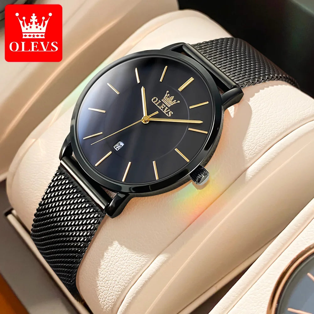 OLEVS 5869 Women Watch Fashion Simple Ultra Thin 6.5mm Quartz Women's Watch Top Brand Calendar Waterproof Women Luxury Watch mbzr