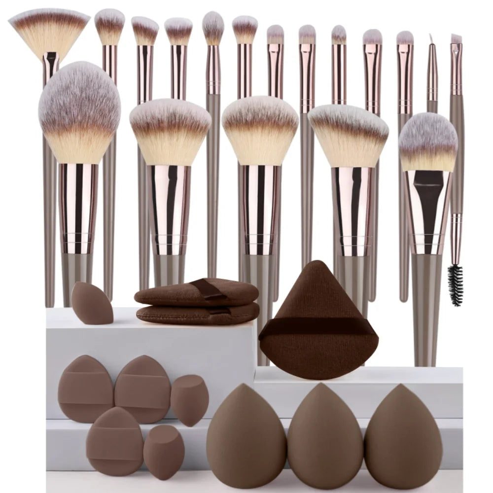 3-20Pcs Premium Makeup Brushes Set Soft Fluffy Beauty Cosmetic Foundation Makeup Brush Eyeshadow Blush Kabuki Make Up Tools mbzr