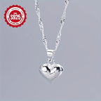 1 S925 sterling silver necklace with heart pendant - long lasting, safe for sensitive skin, nickel free, perfect for daily wear, a great gift for loved ones