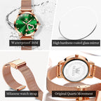 OLEVS 5189 Light Luxury Style Women Quartz Movement Watch Luminous Function 30m Waterproof Milanese Steel Strip Brand Wristwatch mbzr