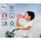 Travel Water Bottle 1Pcs Reusable Sports Bottle with Easy Open Close Lid and Leakproof Neck Food Grade Plastic Water Bottles fo mbzr