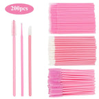 200pcs Disposable Brushes Set Mascara Wands Lip Brushes Microbrush Applicator Swab for Eyelash Extension Eyebrow Makeup Tools mbzr