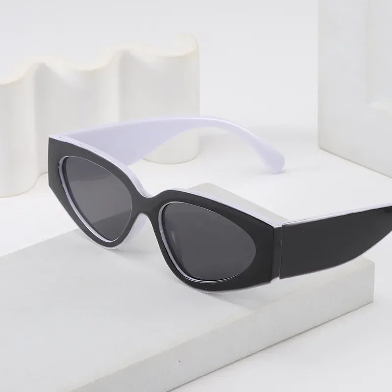 Cat Eye Sunglasses for Women and Men with Contrasting Color Accents Advanced Styling UV Protection Lightweight Frame Trendy
