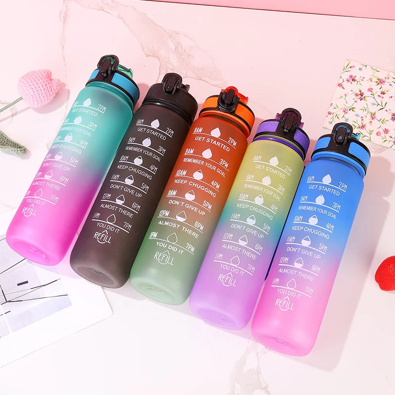 BPA Free Leak Proof Sports Water Bottle - High Quality Portable Shatterproof Cup for Hiking Travel Gym 1000ml mbzr