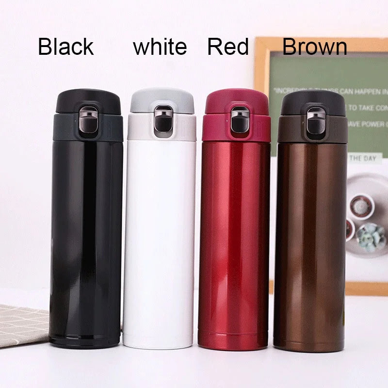 Students Go To School Thermos Cup Creative Bullet Cover Direct Drinking Water Cup Simple Solid Color Durable and Practical mbzr