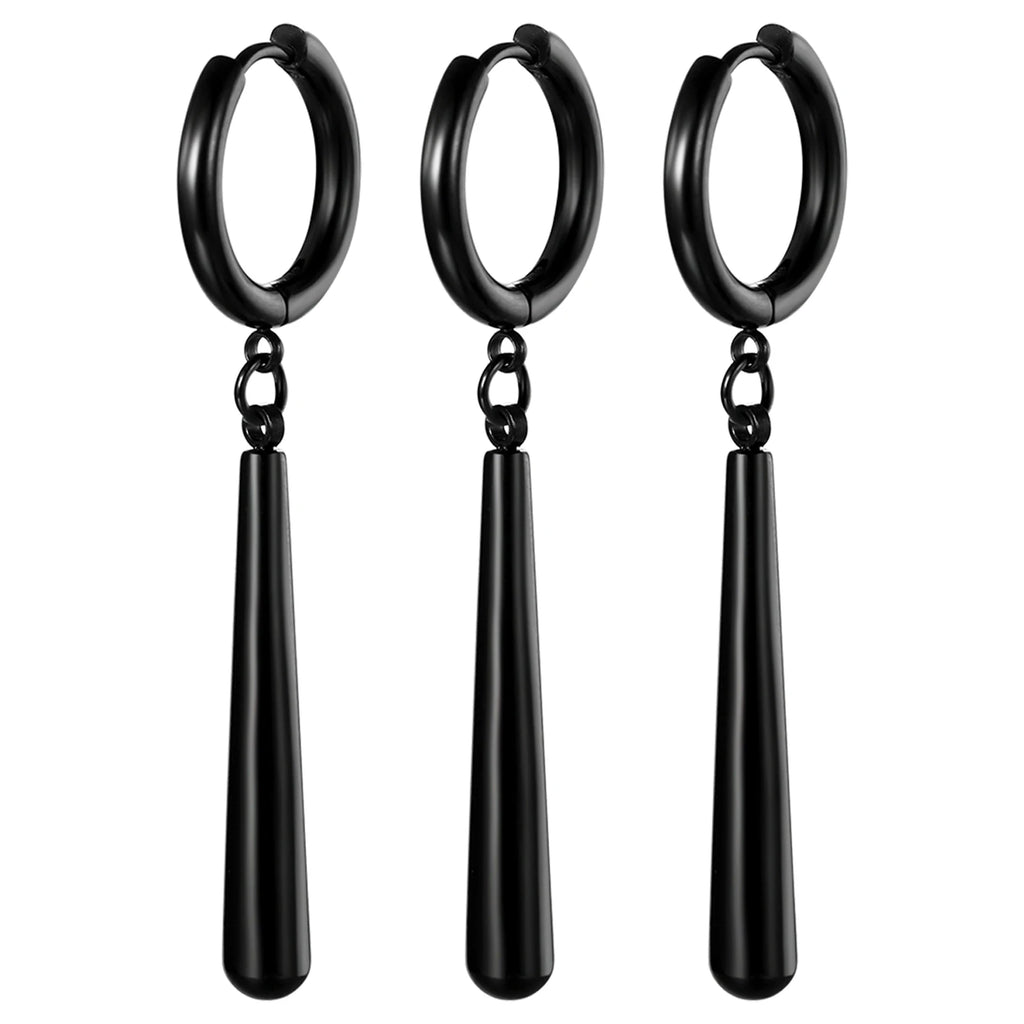 BONISKISS Zorro Earrings for Men Dangle Earrings Ring Stainless Steel Roronoa Anime Cosplay for Men Fashion Desirable Gift