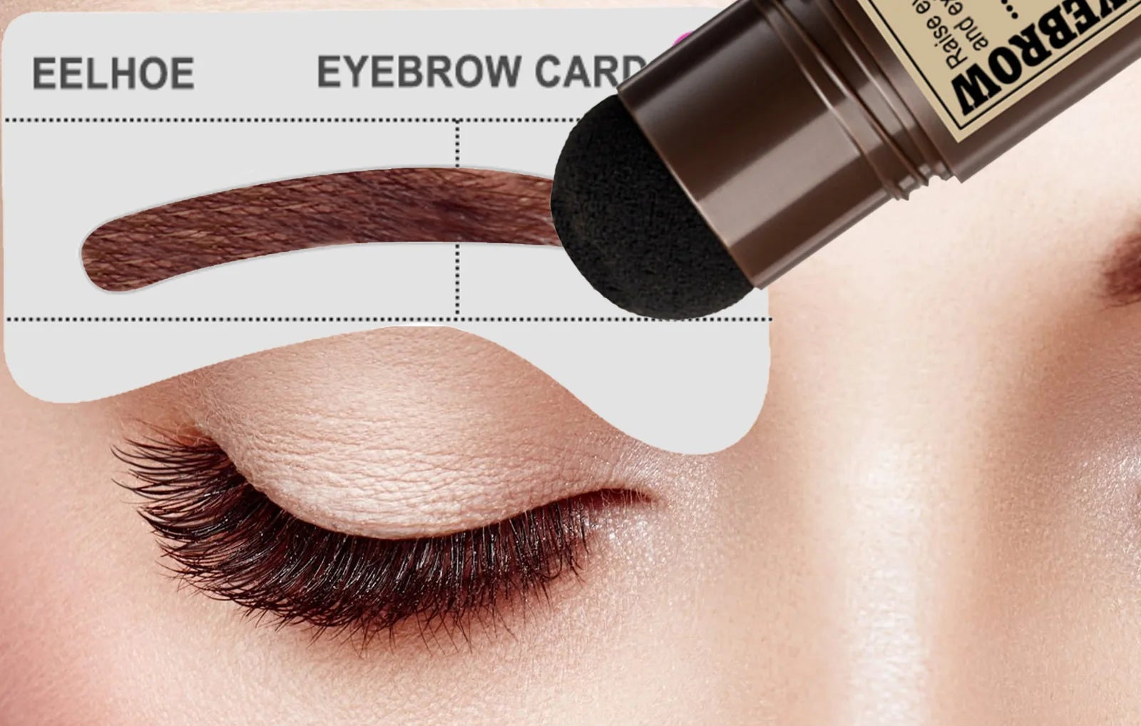 Seal Eyebrow Powder Stick Eyebrow Print Lazy Person Waterproof Sweat Proof No Shedding Makeup Hairline Shadow Powder mbzr