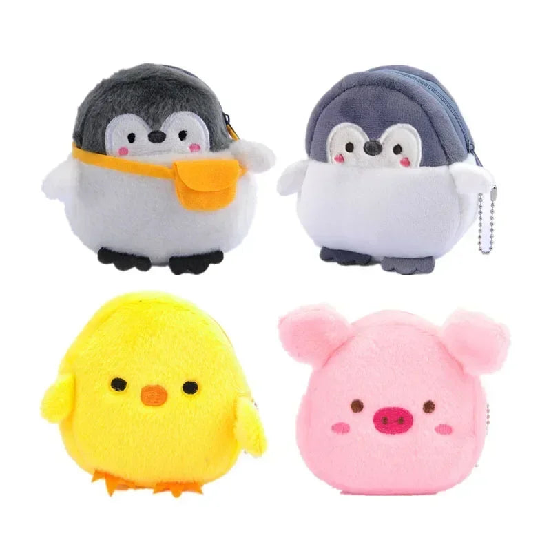 1PC Cute Coin Purse Zipper Change Purse with Keychain Small Headphone Lipstick Bag Mini Wallet Money Bag