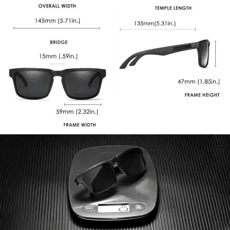 New KDEAM Brand High Quality Square Sunglasses for Men Sports Polarized Sun Glasses 2026 Reflective Coating Colorful Lens UV400
