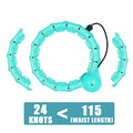 Smart Weighted Hula Hoop For Adults Weight Loss 47 Inch Waist 24 Detachable Links Fitness Hoop For Women And Beginners mbzr