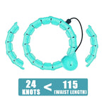 Smart Weighted Hula Hoop For Adults Weight Loss 47 Inch Waist 24 Detachable Links Fitness Hoop For Women And Beginners mbzr