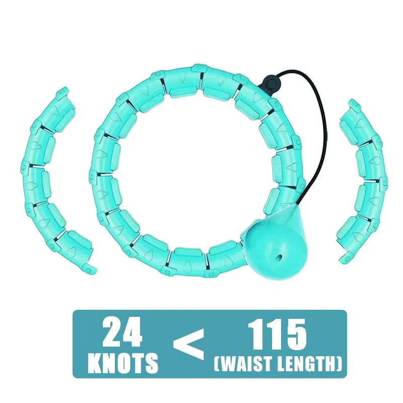 Smart Weighted Hula Hoop For Adults Weight Loss 47 Inch Waist 24 Detachable Links Fitness Hoop For Women And Beginners mbzr