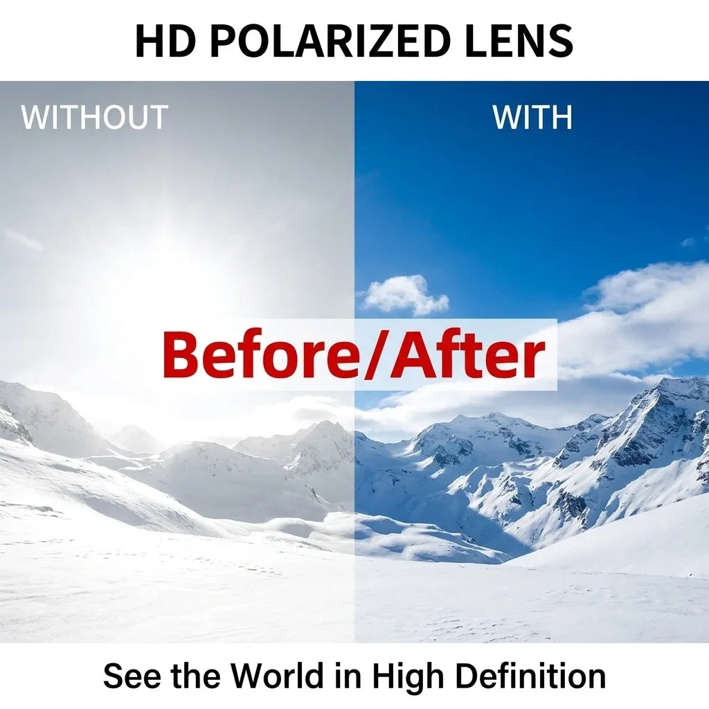 Cycling Sunglasses for Men UV400 Protection Polarized Sports Goggles for Road Bike Hiking Mountain Climbing Windproof Sandproof Snow Mountaineering Wraparound Outdoor Eyewear