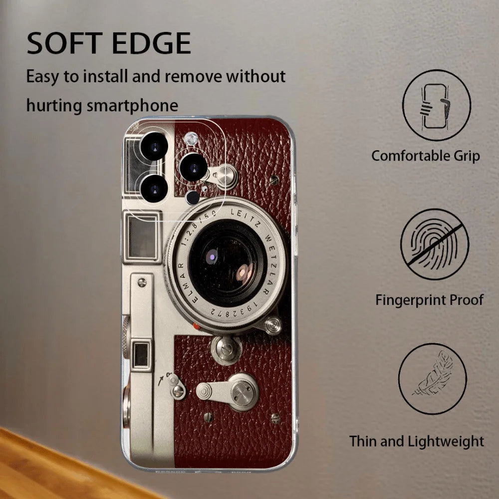Vintage Camera Case Phone Case for iPhone 16 15 14 13 12PRO MAX Men and Women