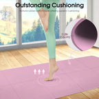 Yoga Mat Pilates Fitness Mat 3/4/6mm Thicknes Non Slip Yoga Cushion Travel Fitness Exercise Pad for Women Home Gym Floor Workout mbzr