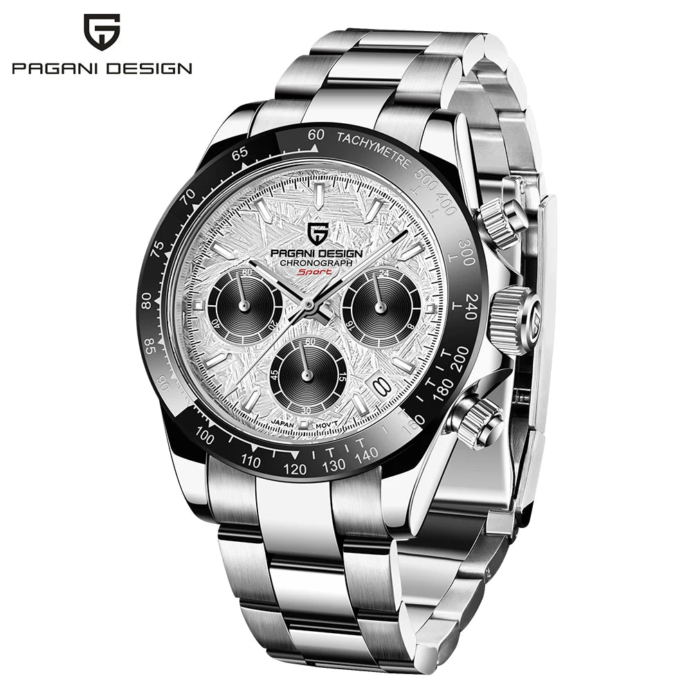 2026 New PD-1644 PAGANI DESIGN Top Brand Men's Sports Quartz Watches Sapphire Stainless Steel 100M Waterproof Luminous Chronograph Luxury Reloj Hombre