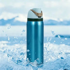 Owalaa frozen blue 32oz/945ml stainless steel insulated water bottle with straw,for daily sports outdoor,perfect gift mbzr