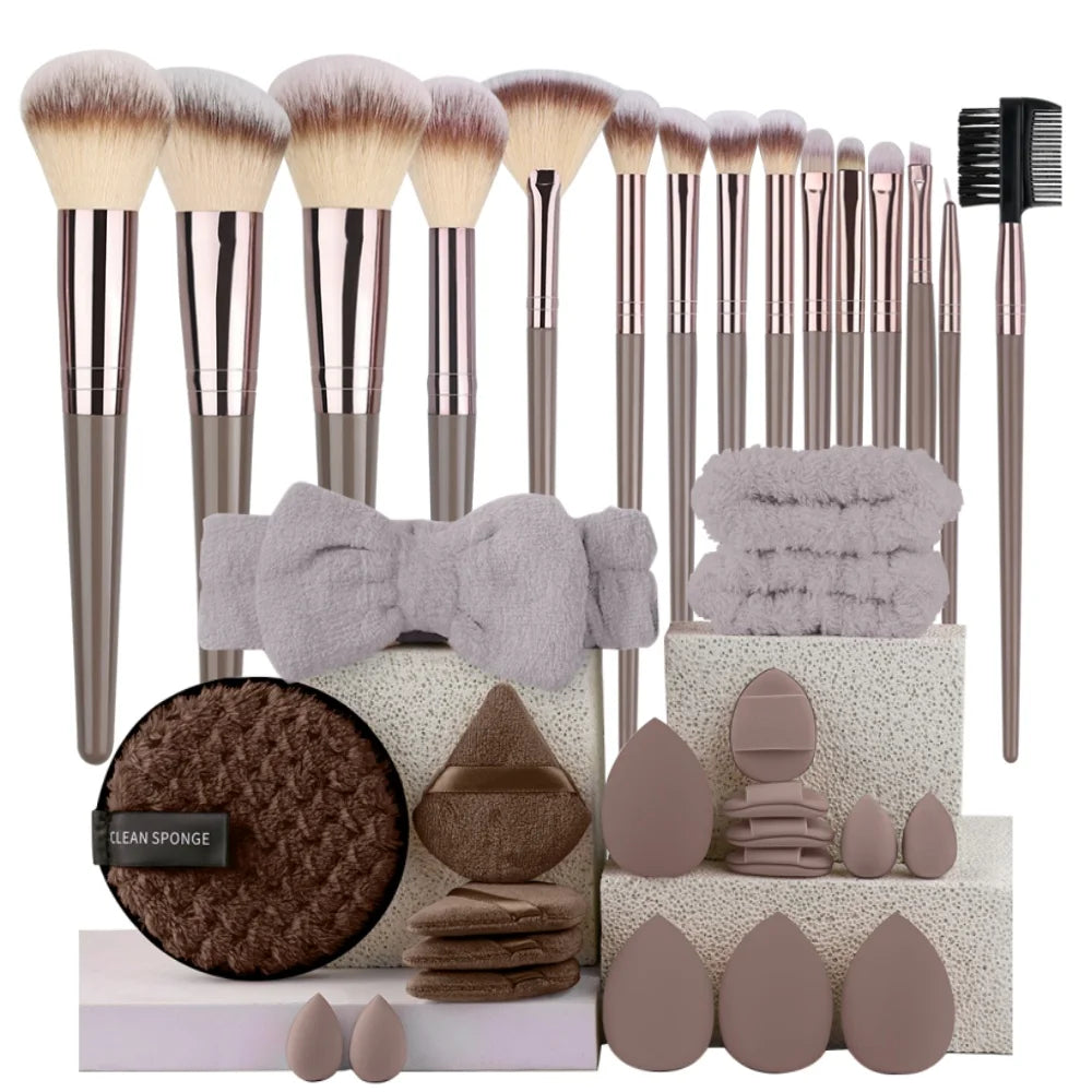 3-20Pcs Premium Makeup Brushes Set Soft Fluffy Beauty Cosmetic Foundation Makeup Brush Eyeshadow Blush Kabuki Make Up Tools mbzr