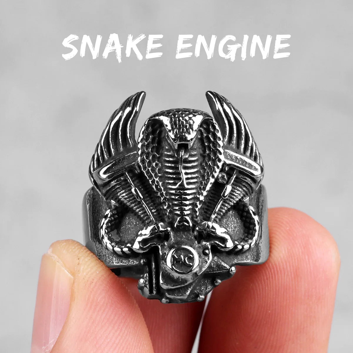 Stainless Steel Animal Rings Eagle Dog Dragon Bird Snake Hip Hop Trendy