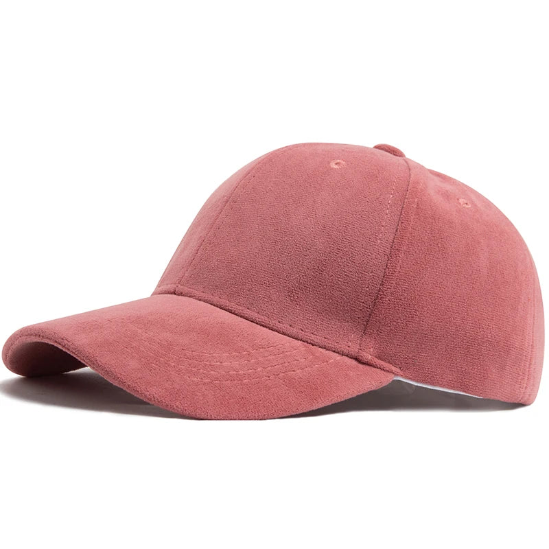 Suede Baseball Caps Solid Fashion Outdoors Casual Travel Sun Visor Hat Multicolour Unisex